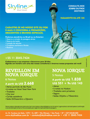 Skyline: an&uacute;ncio para revista