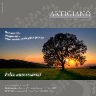 Cart&atilde;o tem&aacute;tico Artigiano