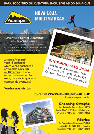 Acampar: folheto nova loja