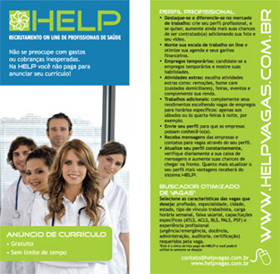 Folheto: Help - Recrutamento de profissionais de saúde Folder: Help - Recrutamento de profissionais de saúde
