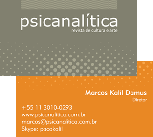 cartão Psicanalítica Revista Eletrônica cartão Psicanalítica Revista Eletrônica