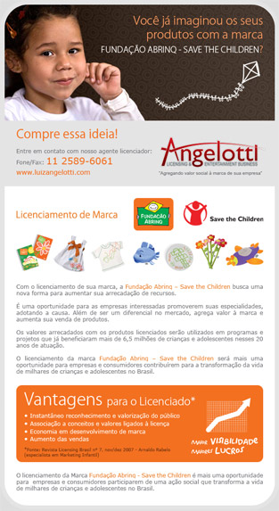 Email Marketing: Funda&ccedil;&atilde;o Abrinq - Save the Children