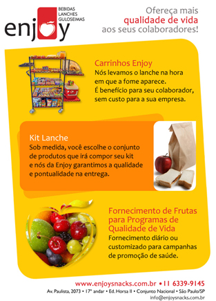 Email Marketing: Enjoy - Bebidas Lanches e Guloseimas