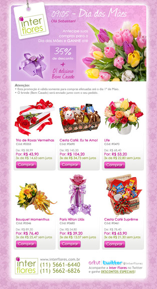 Email Marketing: Interflores Dia das M&atilde;es
