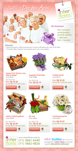 Email Marketing: Interflores - Dia Dos Av&oacute;s