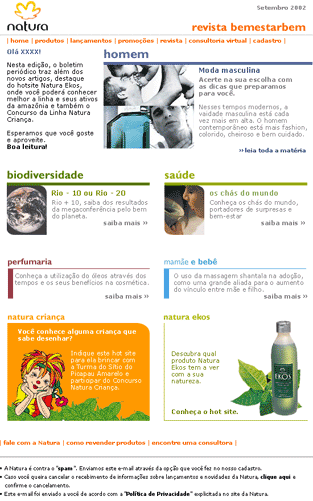 Newsletter: Natura Cosm&eacute;ticos